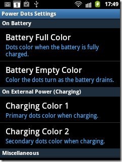 Power Dots Settings