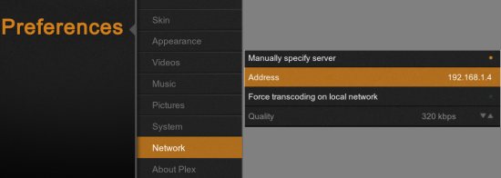 plex preference