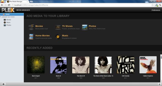 plex media server screenshot