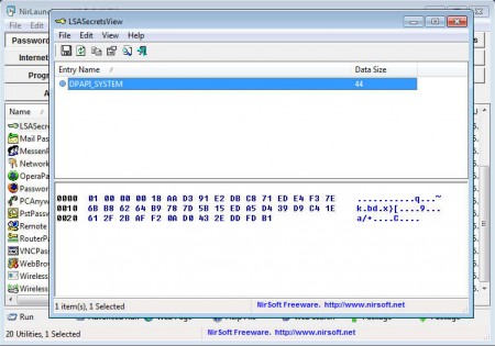 NirLauncher password tools
