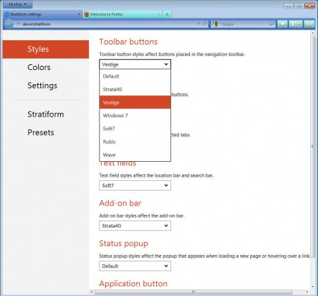 Stratiform interface designs