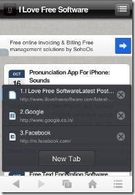 UC Browser Multiple Tabs