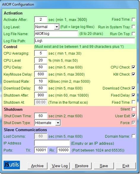 alloff configure