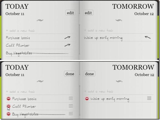 do it tomorrow add or remove task