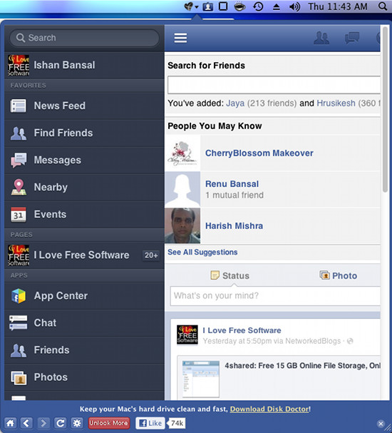 facebook for mac