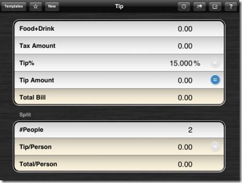 powerOne Business Calculator Tip calculator