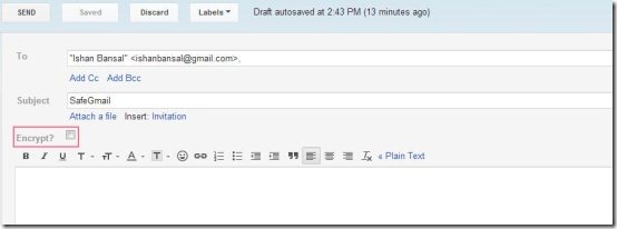 safegmail interface