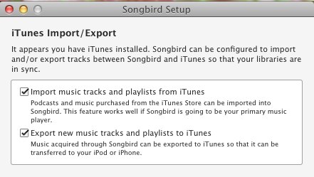 songbird itunes integration