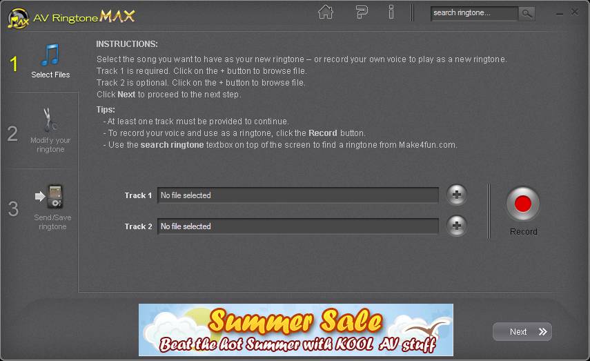 AV RingtoneMAX free ringtone maker