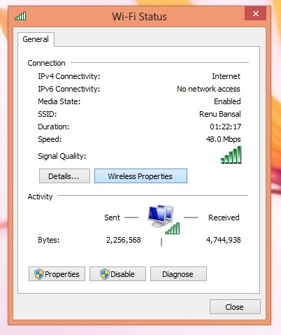 Forgotten Wireless Network Password In Windows 8