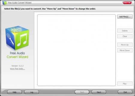 Free Audio Convert Wizard default window