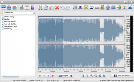 Freemore Ringtone Maker opened file editing