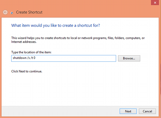 How To Shutdown how to Windows 8 With A Single Click