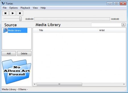 Tunaic free media player default window