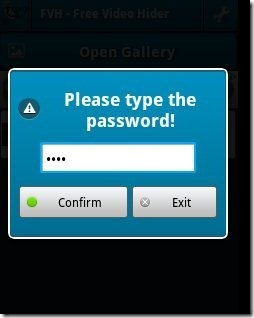 Video Hider Password