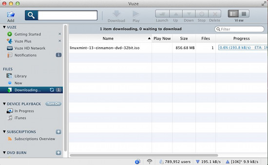 vuze for mac screenshot