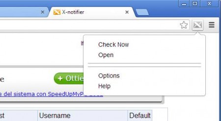 X-notifier chrome default