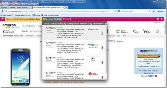 ciuvo price comparison interface