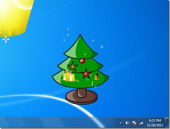 desktop christmas tree gadget interface