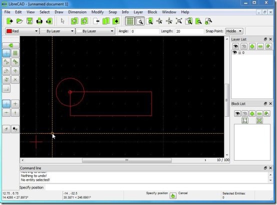 libreCAD drawing