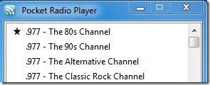 pocket radio player interface