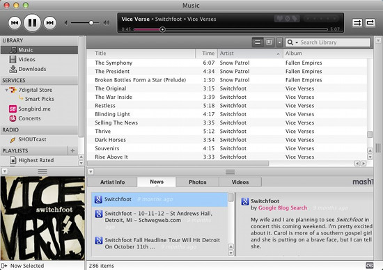 SongBird for mac 