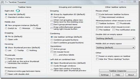 7+ Taskbar Tweaker