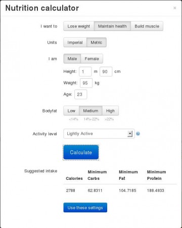 Eat This Much nutrition calculator