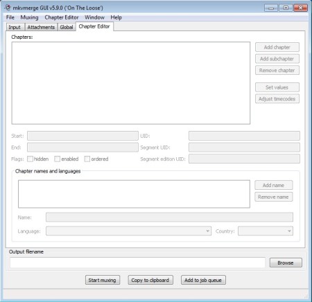 MKVToolNix chapter editor