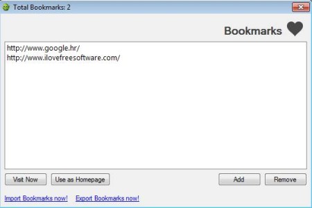 YRC Weblink bookmarks management