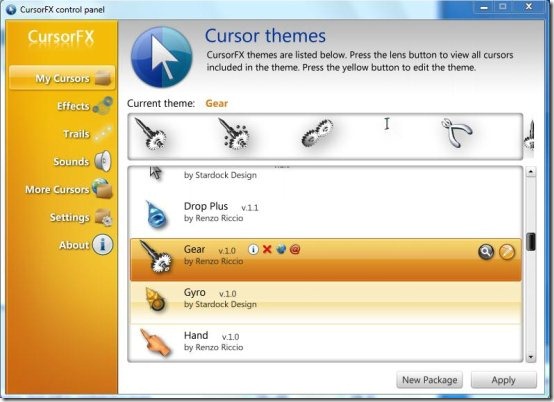 cursorfx interface