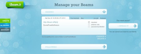 iBeam.it managing beams