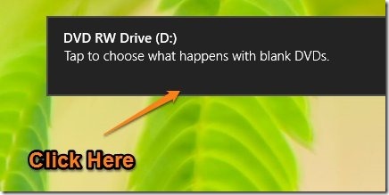 insert cd dvd in windows 8
