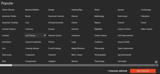 stumbleupon app for windows 8 interests