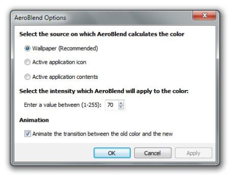 AeroBlend default window