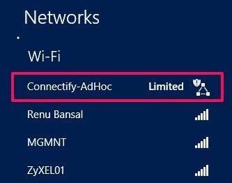 Create Ad Hoc Network In Windows 8