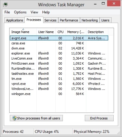 Get Windows 7 Task Manager In Windows 8