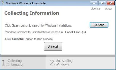 NanWick Windows Uninstaller ready to run