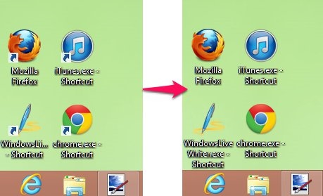 Remove Shortcut Arrow In Windows 8