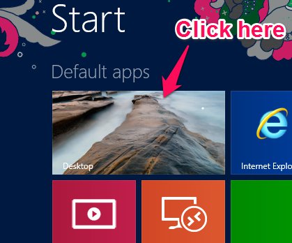 Steps to hide taskbar in Windows 8