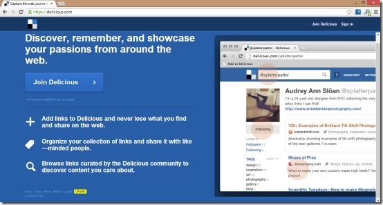 The new and refreshed Delicious.com 2013