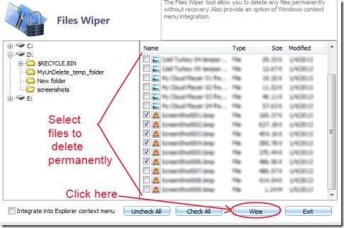 UndeleteMyFiles 03 get back deleted files