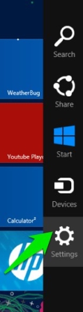 charmbar in windows 8