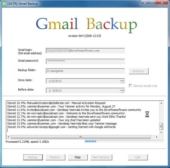 backup gmail using gmail backup