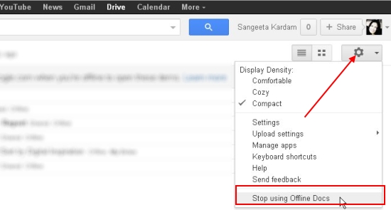 google drive stop offline access