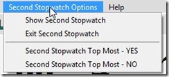 second stop watch