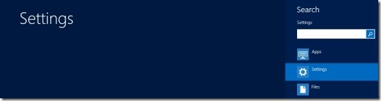 settings search menu windows 8