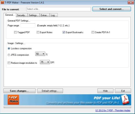 7-PDF Maker default window