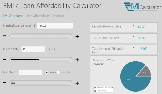 EMI Calculator For Windows 8