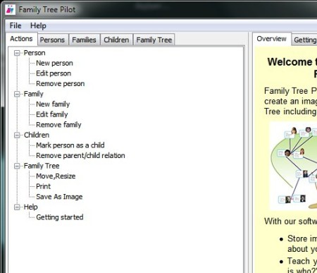 Family Tree Pilot settings